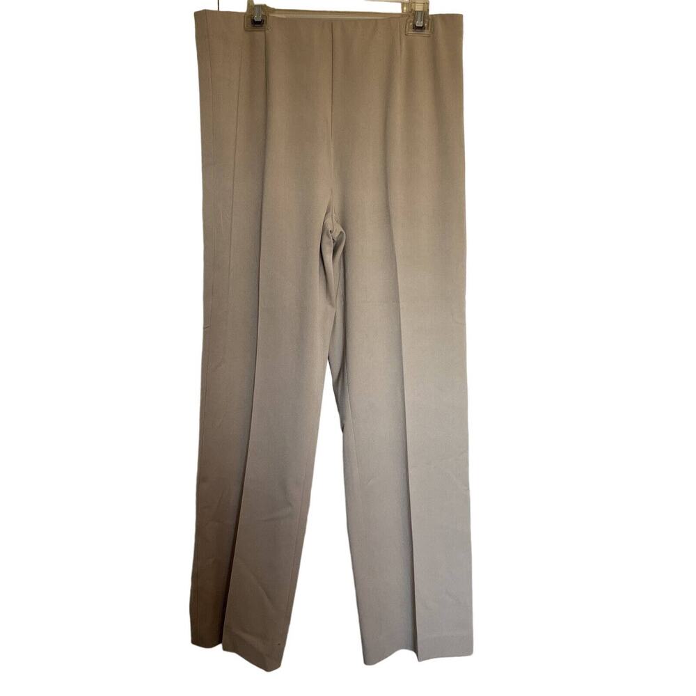 Pendleton Beige Khaki Career Dress Pants comfort stretch wide leg Women's sz 14